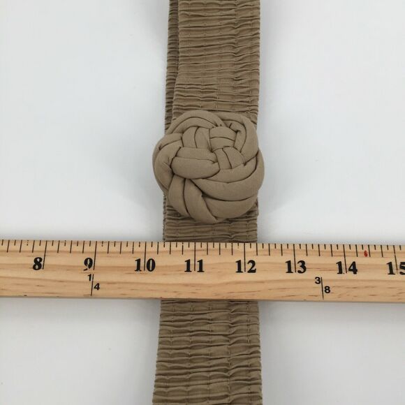Vintage 1980s Goodheart Knot Scrunch Upper Waist Belt One Size Beige Cream M S